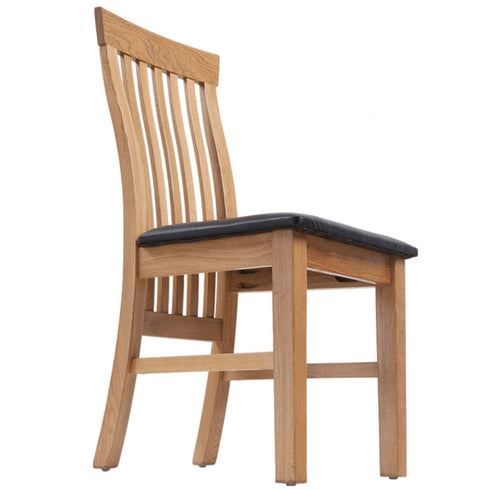 Swen Studio -  Dining Chairs 6 pcs Solid Oak Wood and Faux Leather